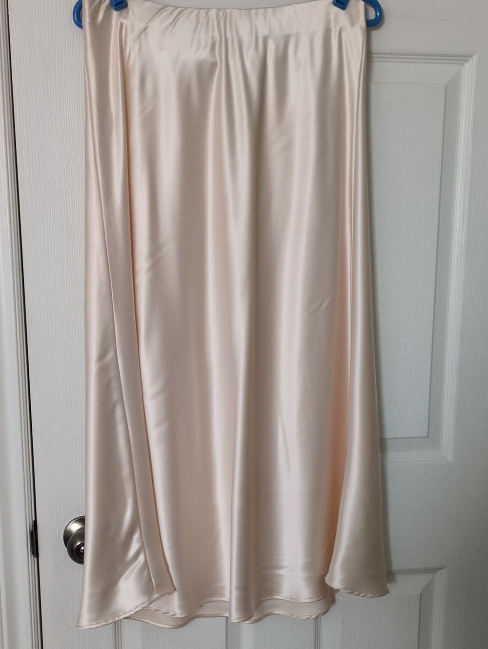 Silky Cream Satin Maxi Skirt